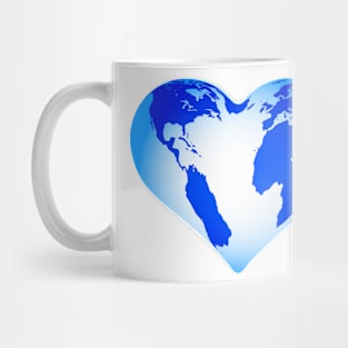 Heart shaped globe Mug